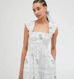 The Ellie Nap Dress in White Floral Patchwork