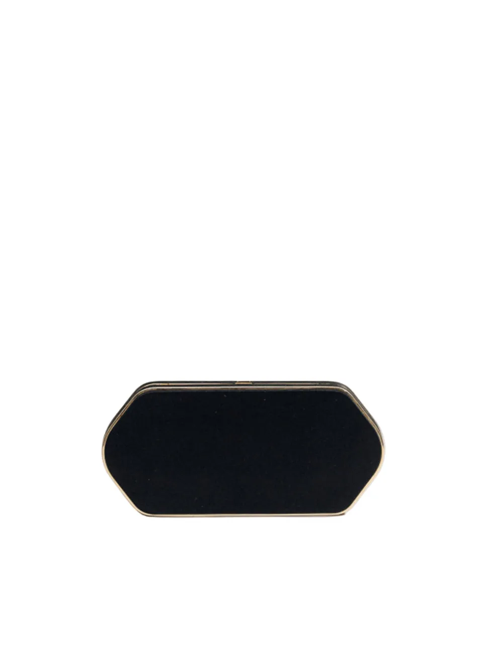 The Elongated Clutch in Black Satin