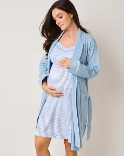 The Essential Maternity Set in Periwinkle & La Mer