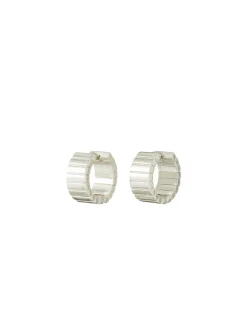 The Flat Cobra Huggie in Silver