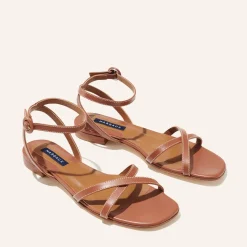 The Flat Sandal in Saddle Calf