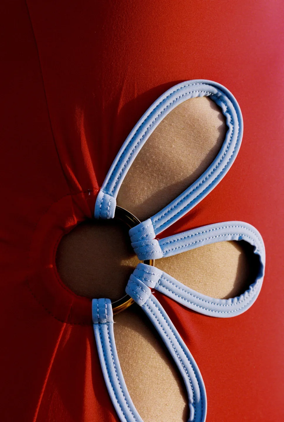 The Flora One-Piece in Poppy & Blue