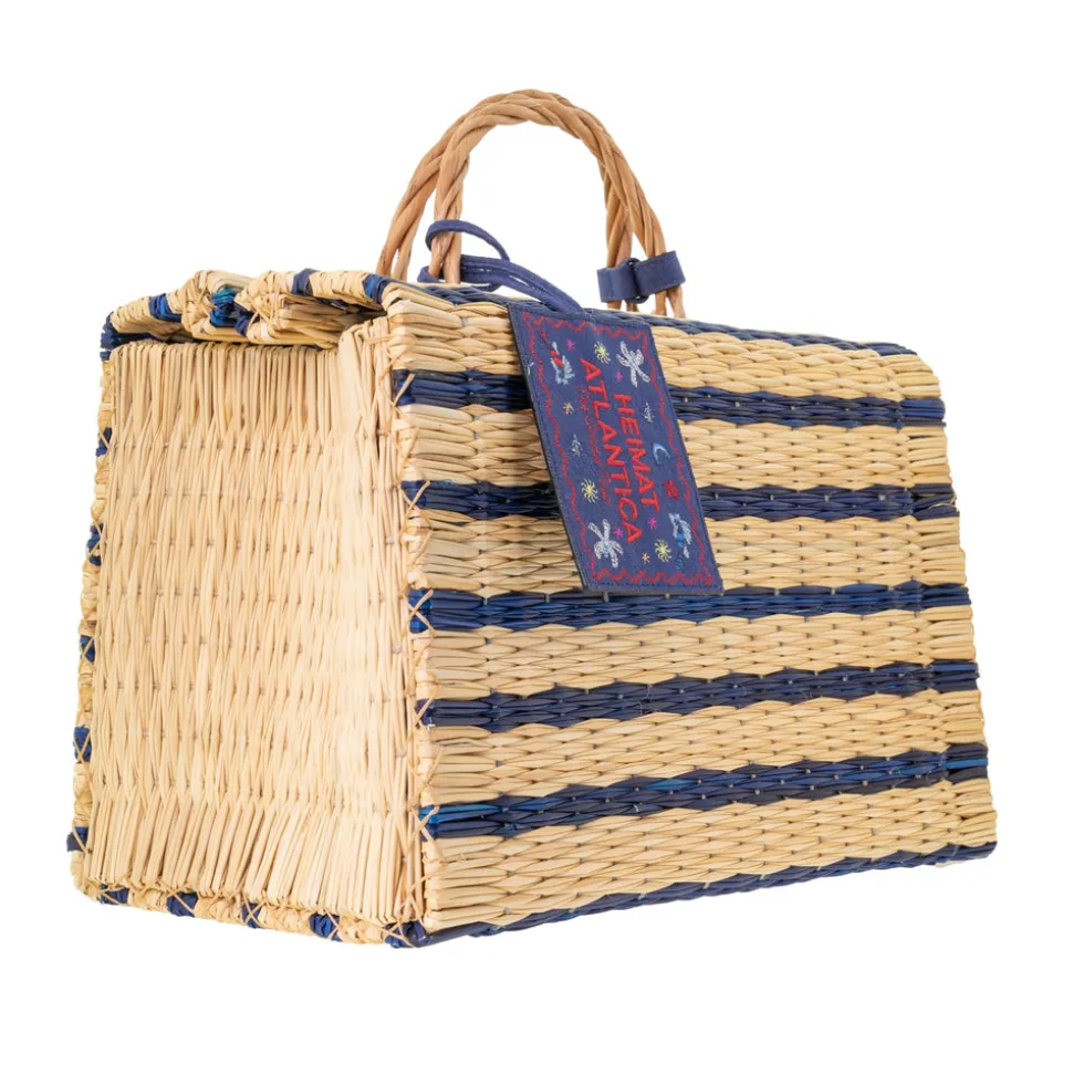 The Grand Tour Collection Beach Basket in Blue