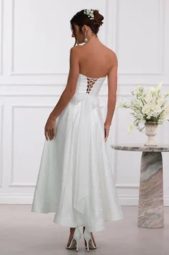 The Hazel Dress in White Baroque Floral