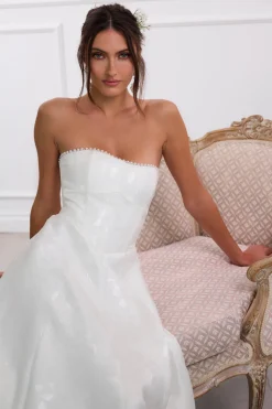 The Hazel Dress in White Baroque Floral