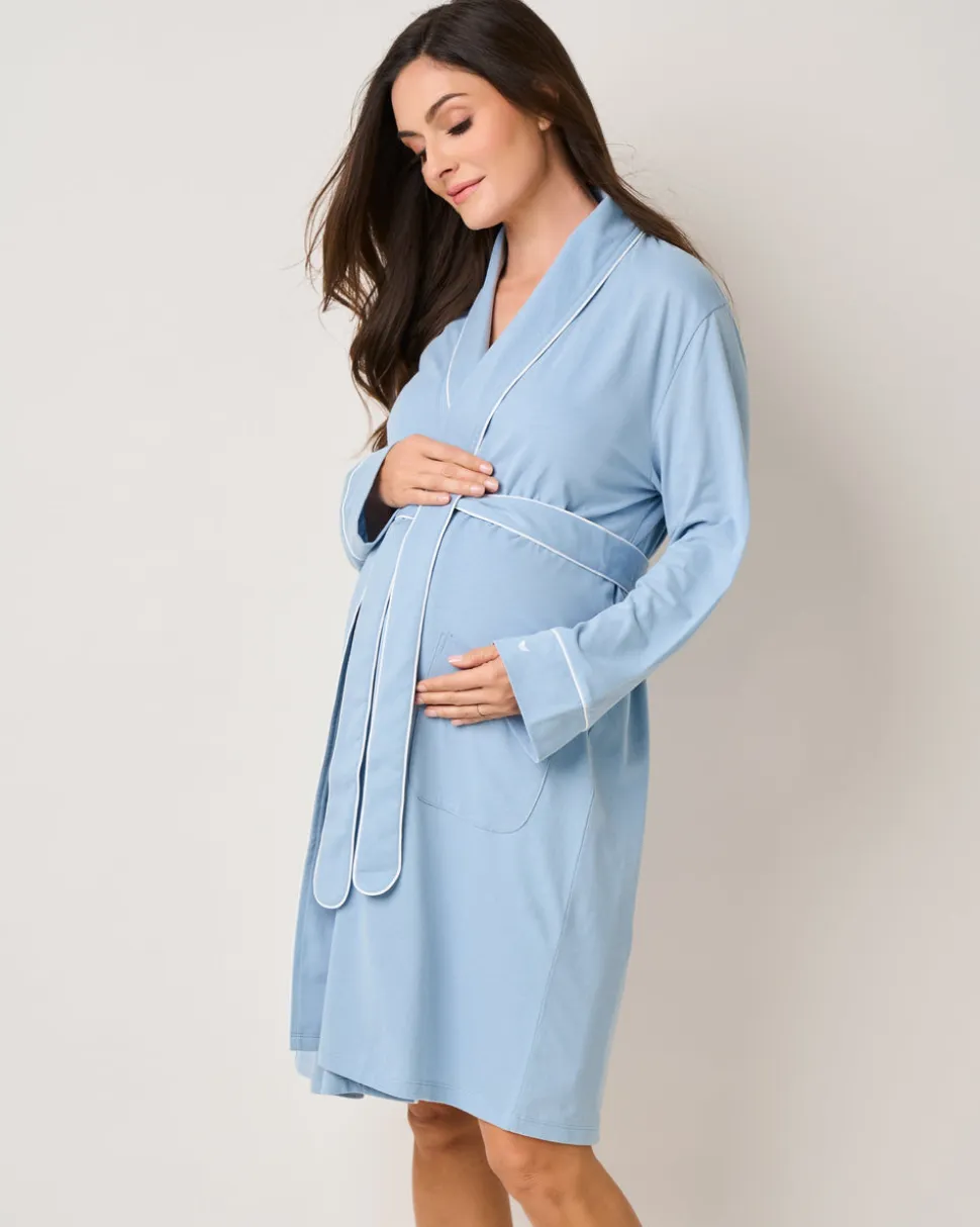The Hospital Stay Luxe Set in Periwinkle & La Mer