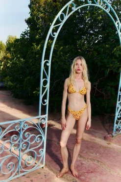 The Jane Bottom in Marigold Ikat Dot