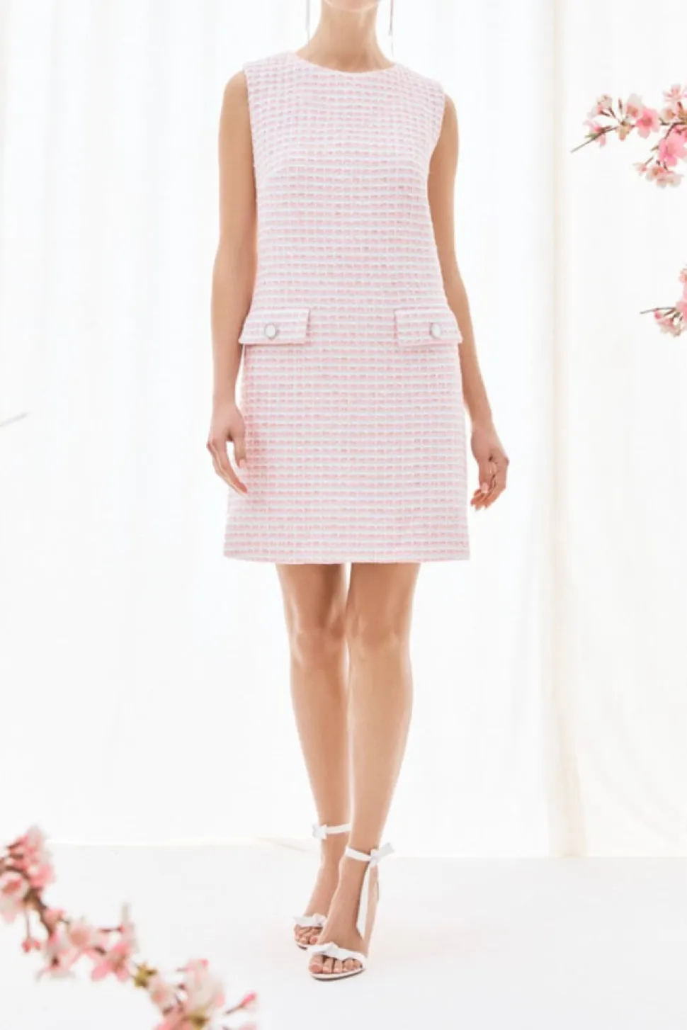 The Jessica Dress in Pink & White