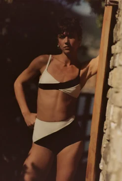 The Josie Bottom in Black & Ivory