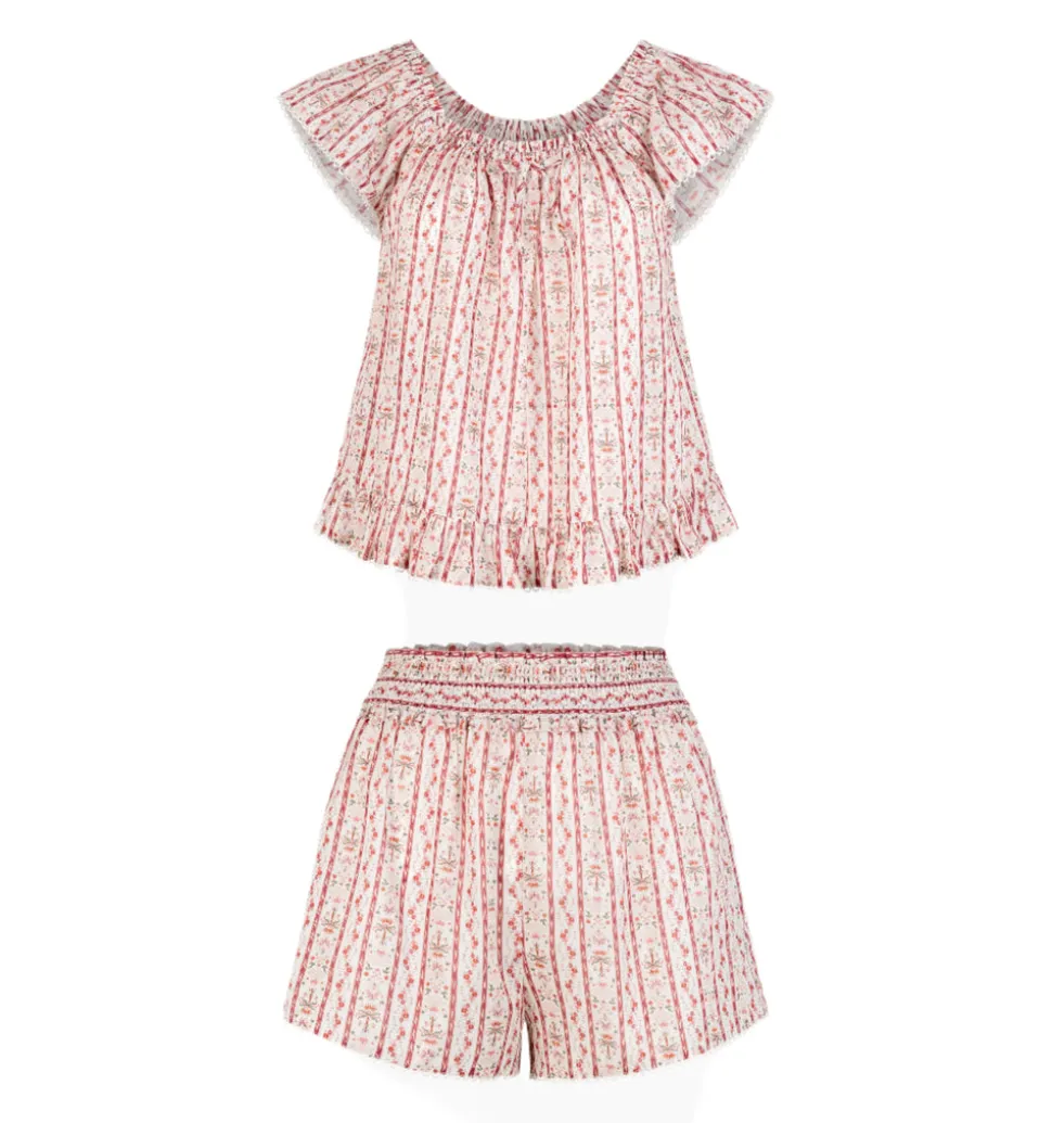The Josie PJ Set in Pink Emma Stripe