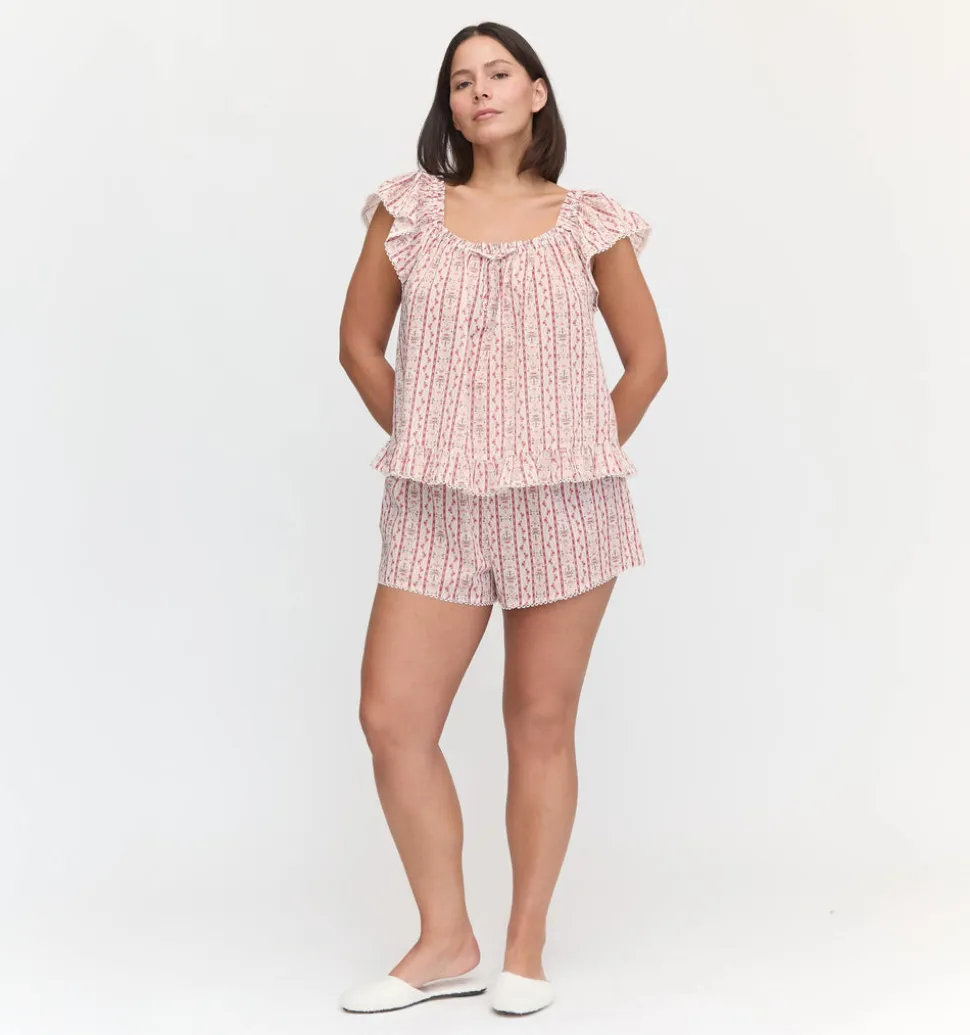 The Josie PJ Set in Pink Emma Stripe