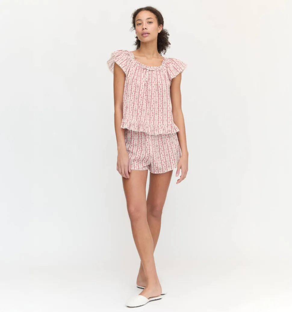 The Josie PJ Set in Pink Emma Stripe