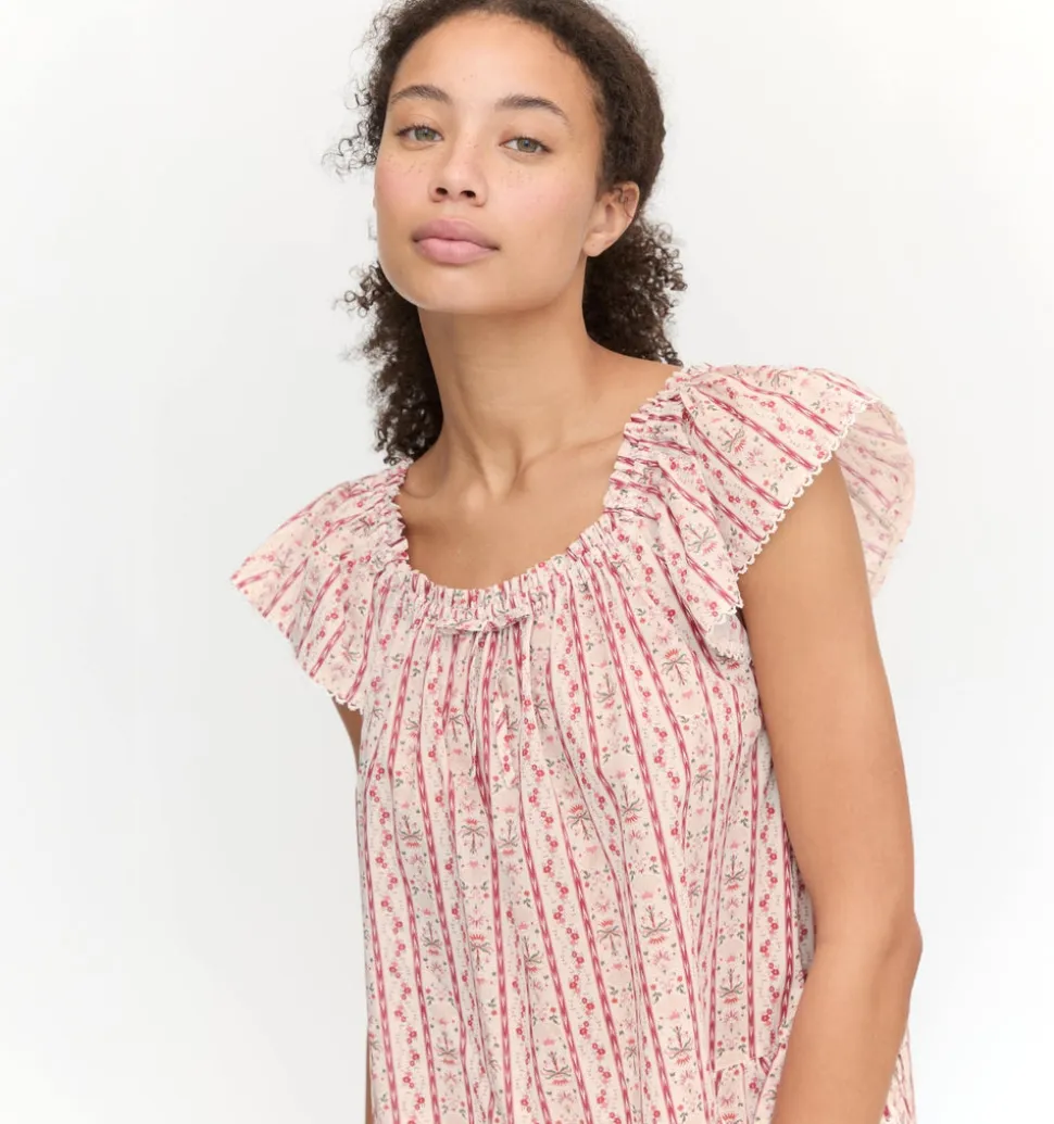 The Josie PJ Set in Pink Emma Stripe