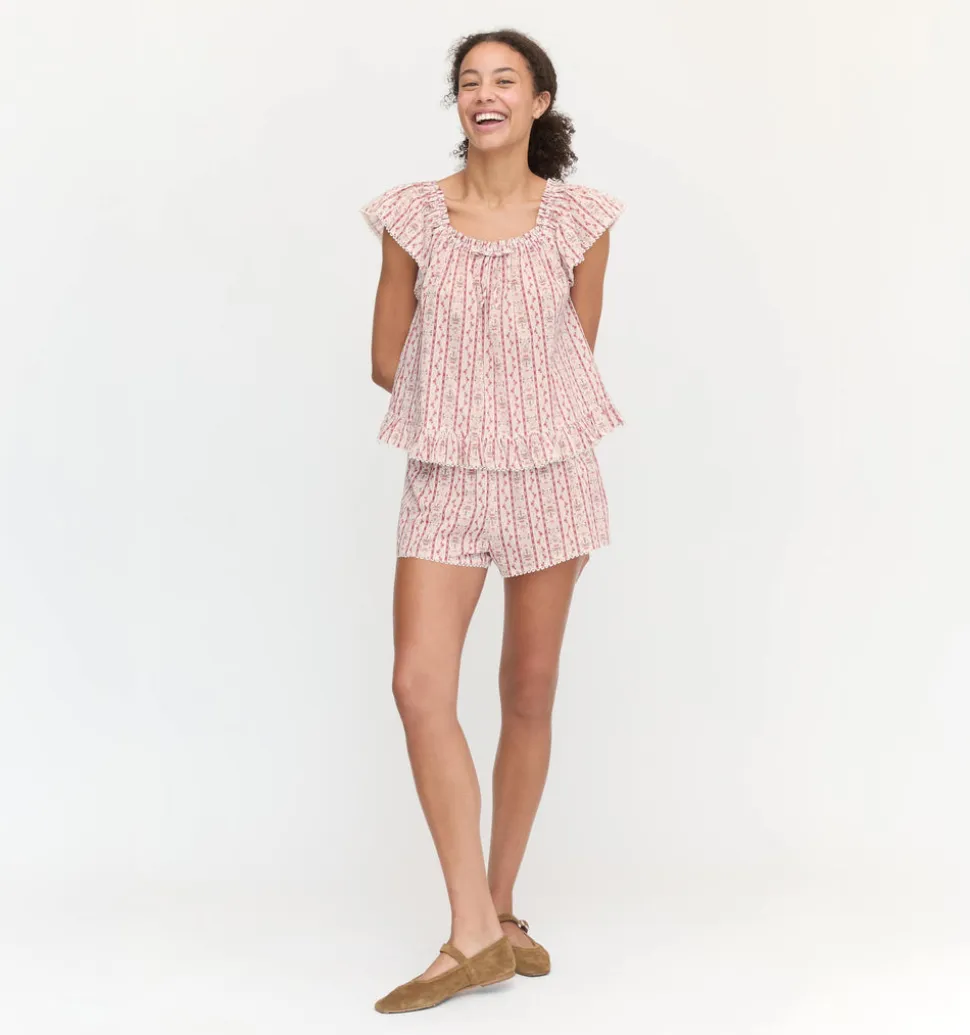 The Josie PJ Set in Pink Emma Stripe
