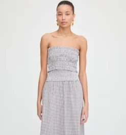 The June Nap Top in Chocolate Gingham