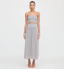 The June Nap Top in Chocolate Gingham
