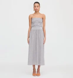The June Nap Top in Chocolate Gingham