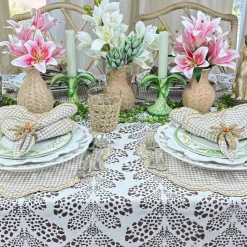 The Kelli Tablecloth in Dark Cocoa