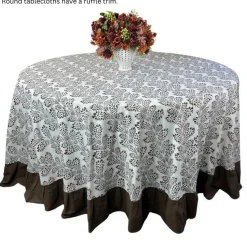 The Kelli Tablecloth in Dark Cocoa