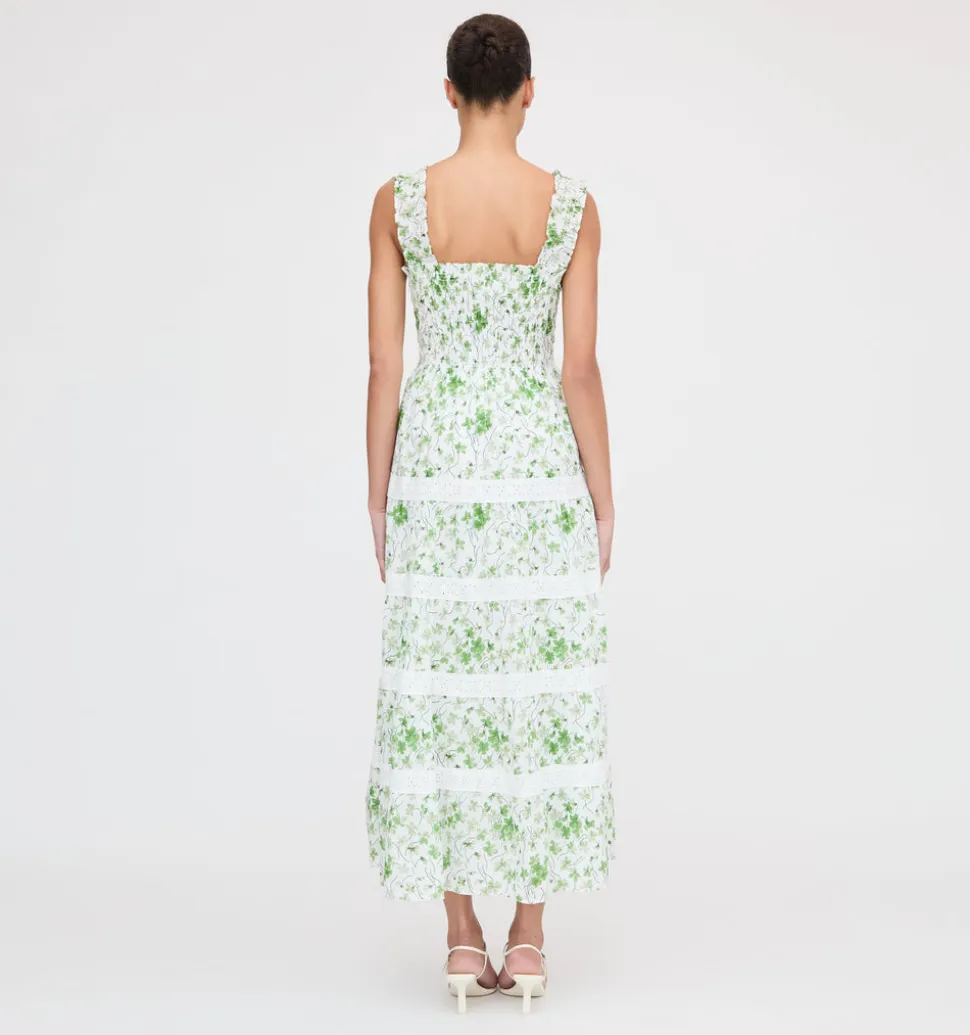 The Kimmy Nap Dress in Green Sweet Peas