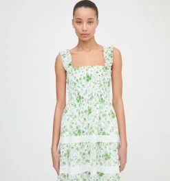 The Kimmy Nap Dress in Green Sweet Peas