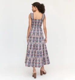 The Kimmy Nap Dress in Navy Emma Stripe