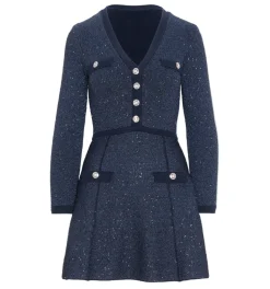 The Lana Dress in Navy Sequin