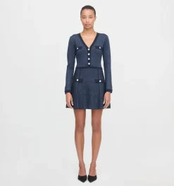 The Lana Dress in Navy Sequin