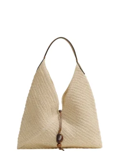 The Large Origami in Cognac & Natural Fiber