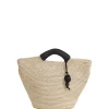 The Large Woven Shopper in Black Natural Fiber
