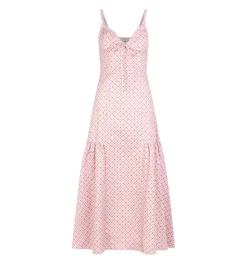 The Lillie Dress in Rose Circular Lattice