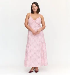 The Lillie Dress in Rose Circular Lattice