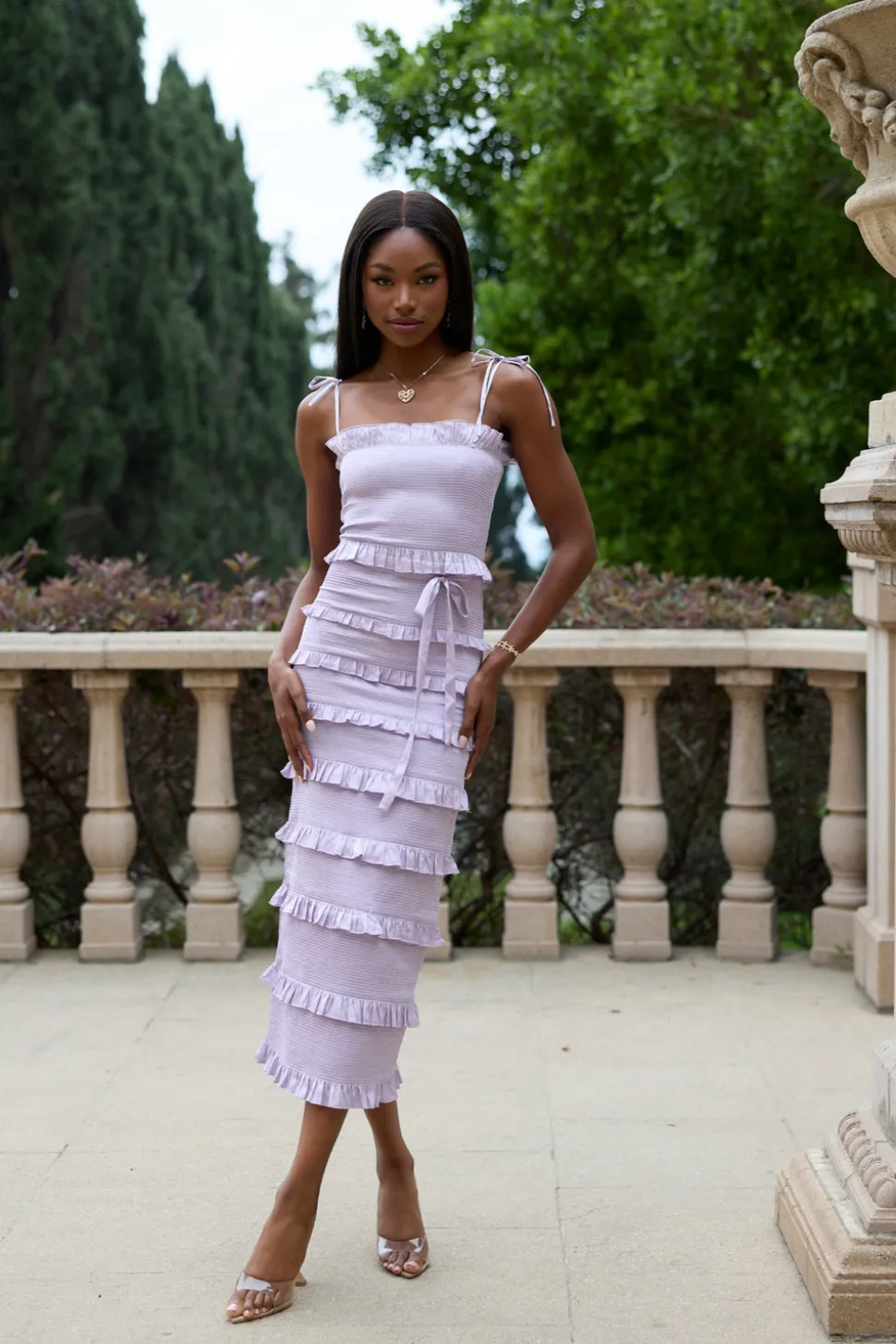 The Lily Dress in Lavender Fog