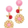 The Limoncello Earrings in Bubble Pink and Ruby