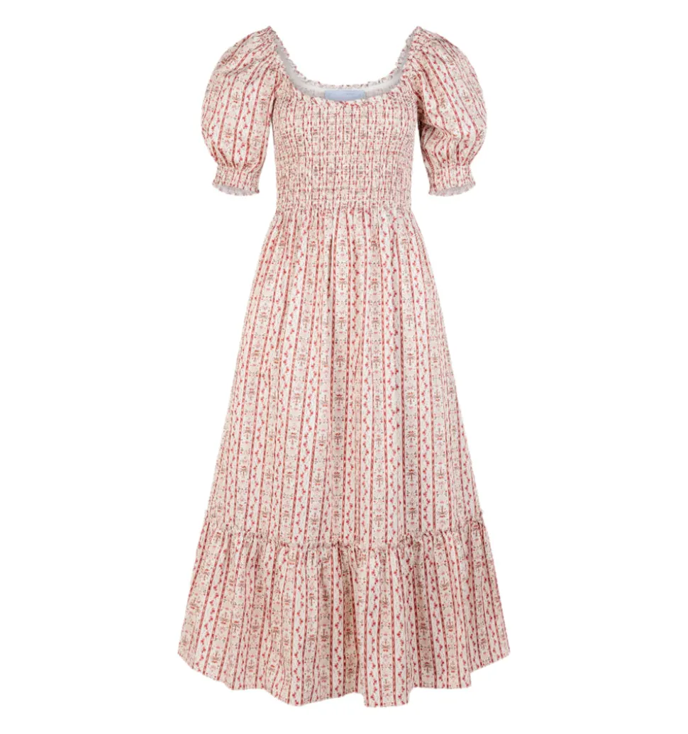 The Louisa Nap Dress in Pink Emma Stripe