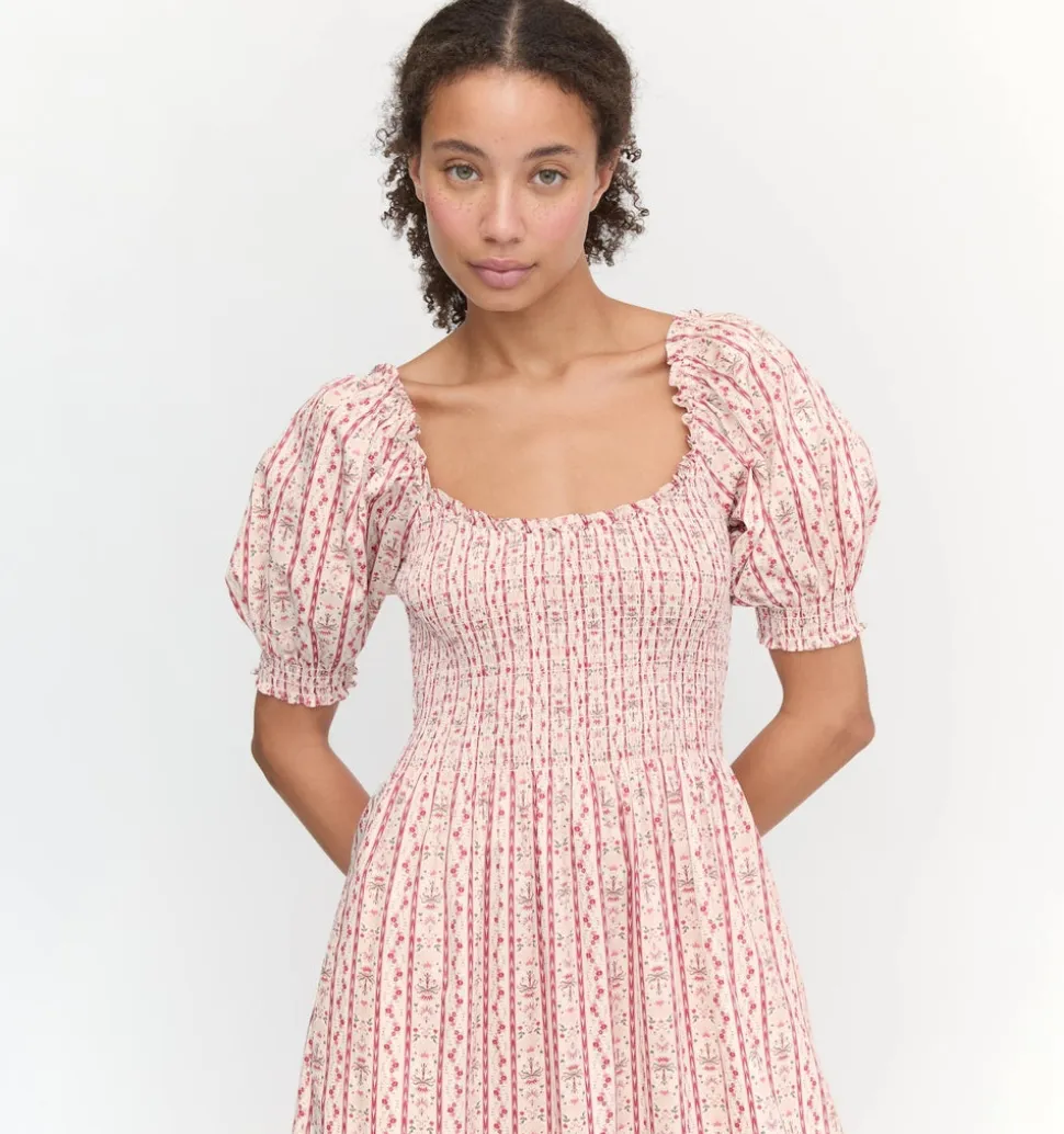 The Louisa Nap Dress in Pink Emma Stripe