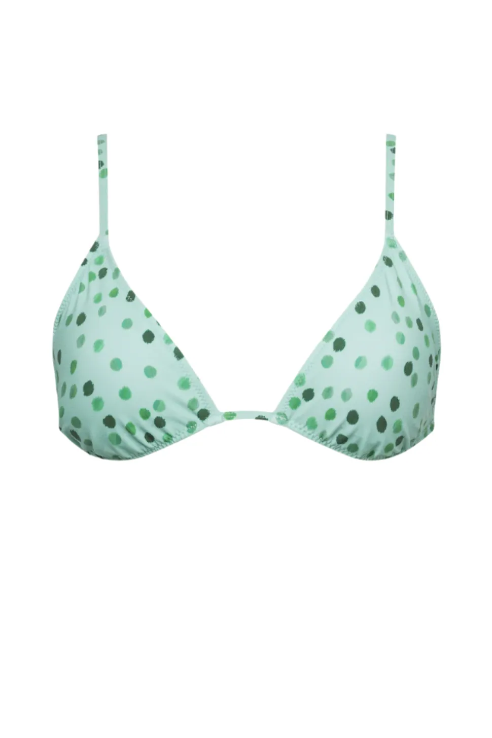 The Lucy Top in Green Ikat Dot