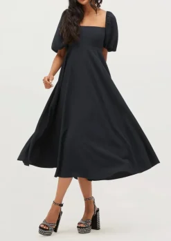 The Matilda Dress in Black Crepe