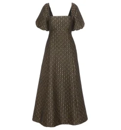 The Matilda Dress in Metallic Brocade