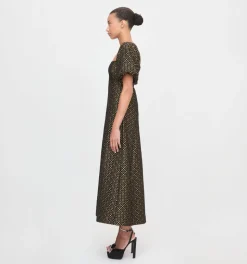The Matilda Dress in Metallic Brocade