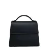 The Medium Top Handle in Black Nappa