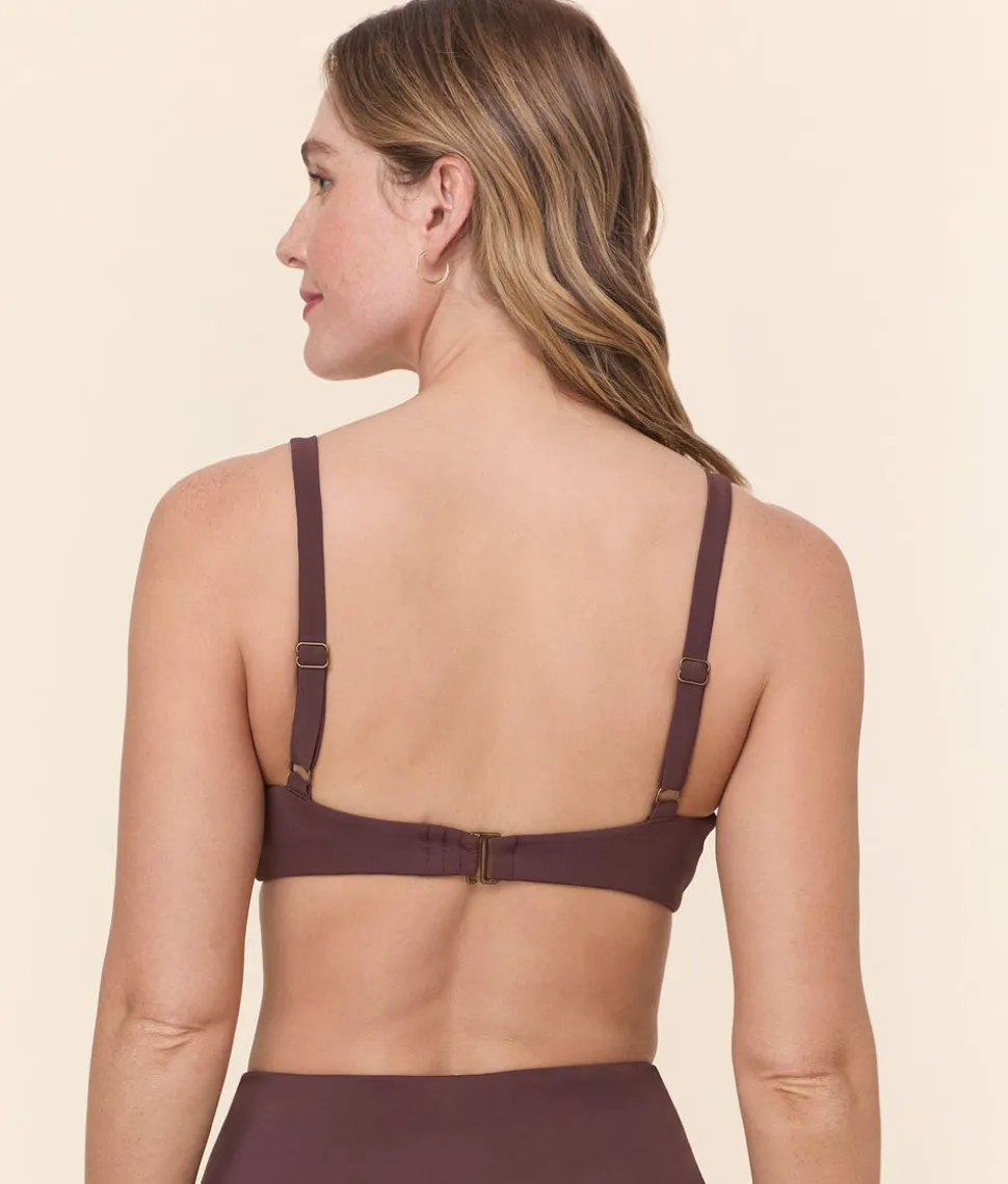 The Mila Bikini Top in Mink