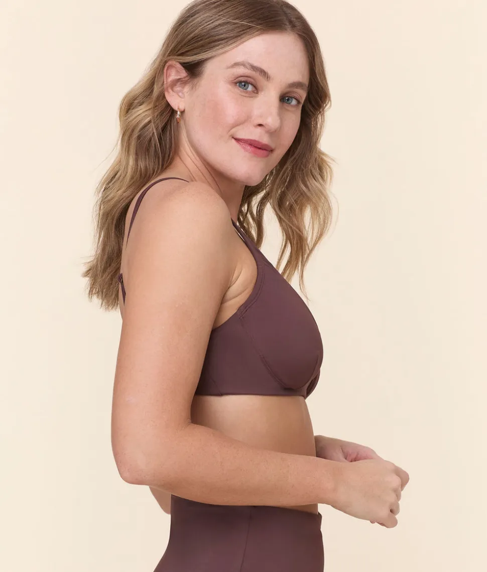 The Mila Bikini Top in Mink