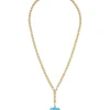 The Mini Puffy Heart Necklace in Turquoise