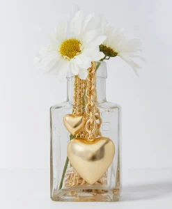 The Mini Puffy Heart Necklace in Gold