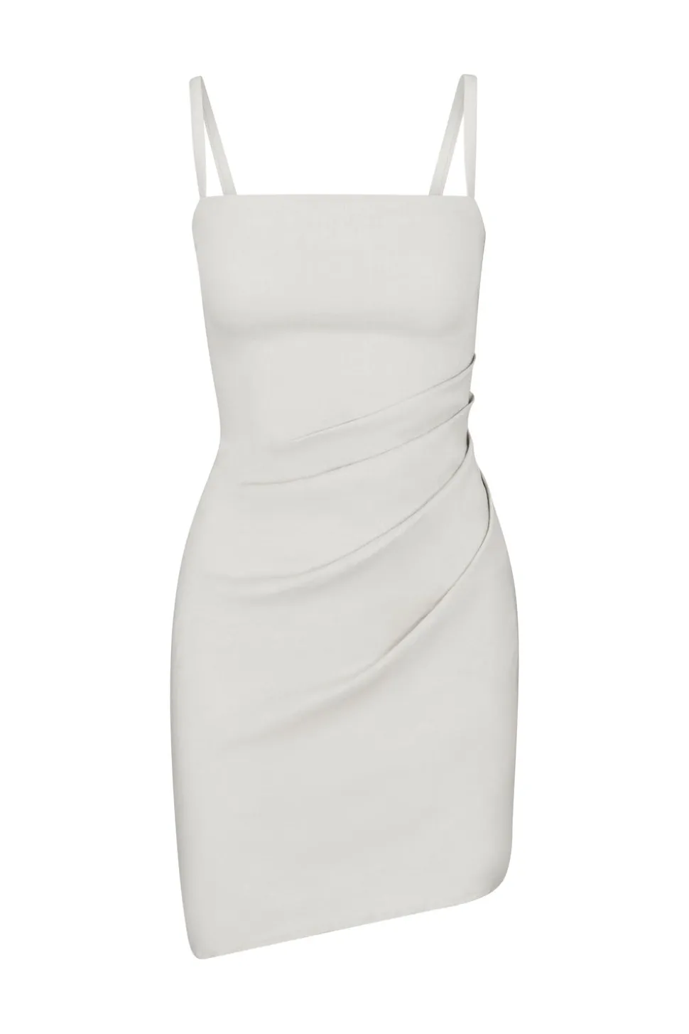 The Nadege Asymmetric Draped Mini Dress