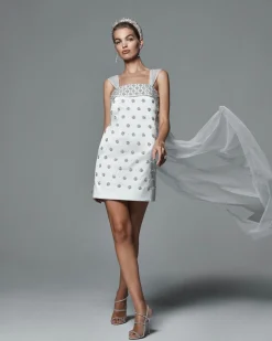 The Ness Mini Dress with Detachable Train and Straps