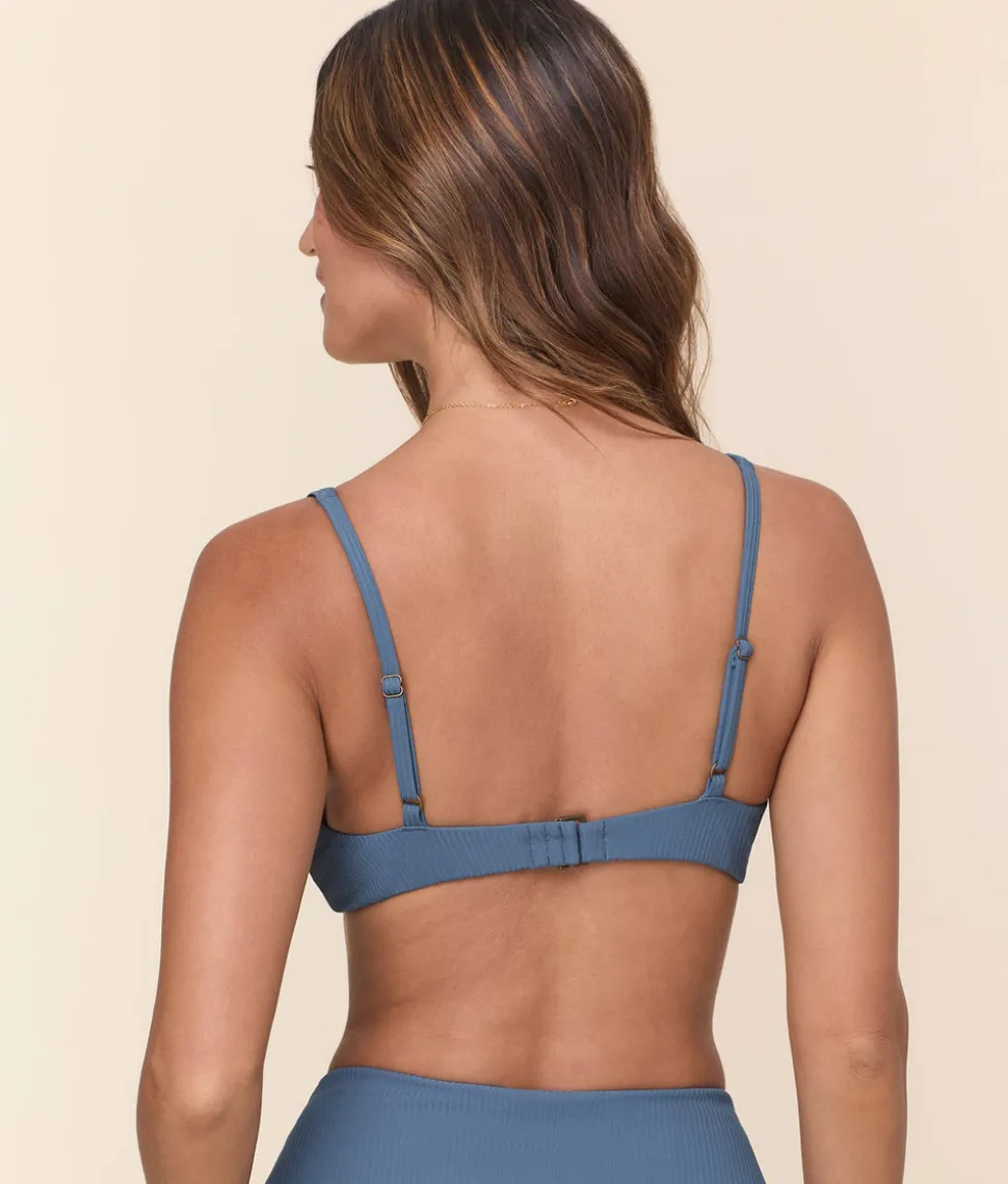 The Nora Bikini Top in Slate