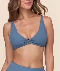 The Nora Bikini Top in Slate