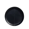 The Oversized Tray in Black Braided Molded Leather
